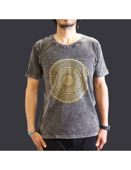 T-shirt Nomad Sari Medium - Mandala - Gris foncé