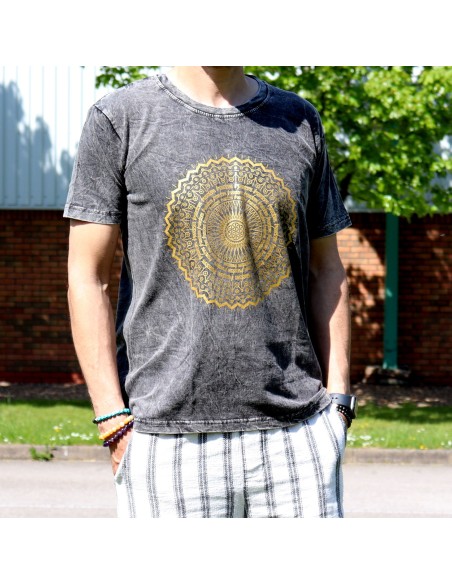 T-shirt Nomad Sari Medium - Mandala - Gris foncé