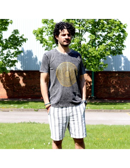 T-shirt Nomad Sari Medium - Mandala - Gris foncé