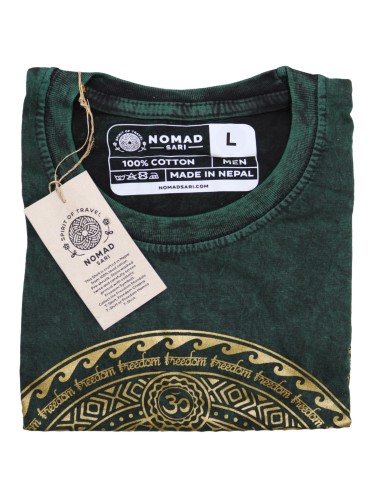 T-shirt grand Sari Nomade - Chakra - Vert