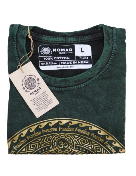 T-shirt grand Sari Nomade - Chakra - Vert