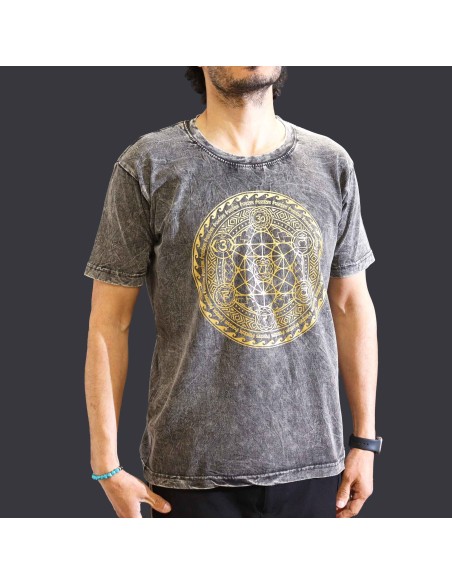 T-shirt Sari Nomade Medium - Chakra - Gris foncé