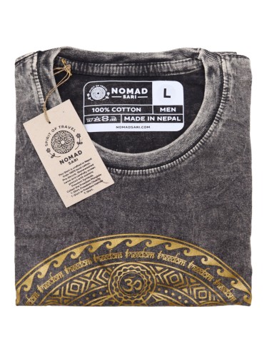 T-shirt grand Sari Nomade - Chakra - Gris foncé