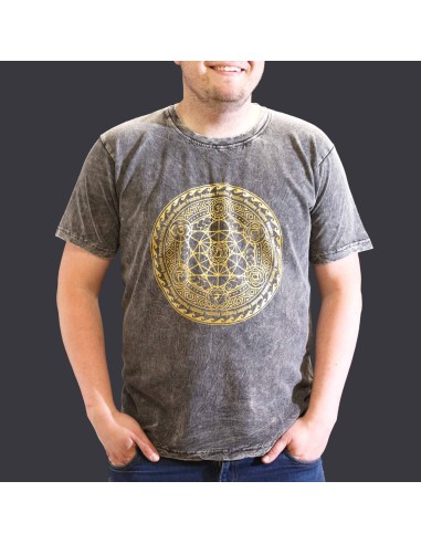 T-shirt extra large du Sari Nomade - Chakra - Gris foncé