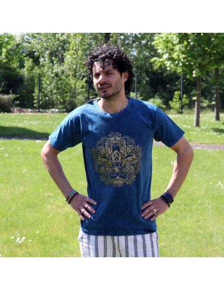 T-shirt Nomad Sari Medium - Hamsa - Bleu