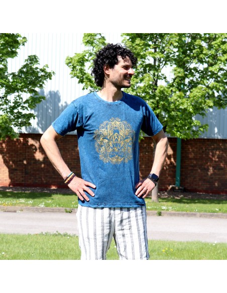 T-shirt Nomad Sari Medium - Hamsa - Bleu