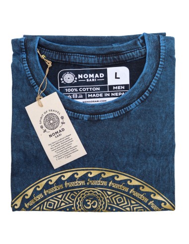 Grand T-shirt Nomad Sari - Hamsa - Bleu