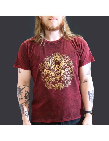 Grand T-shirt Nomad Sari - Hamsa - Grenat