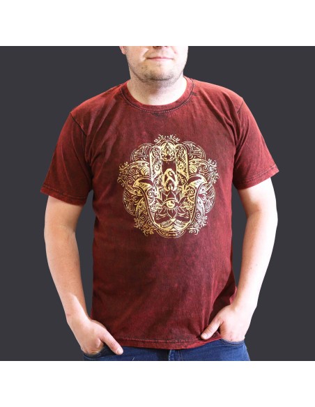 T-shirt Nomad Sari Extra Large - Hamsa - Grenat