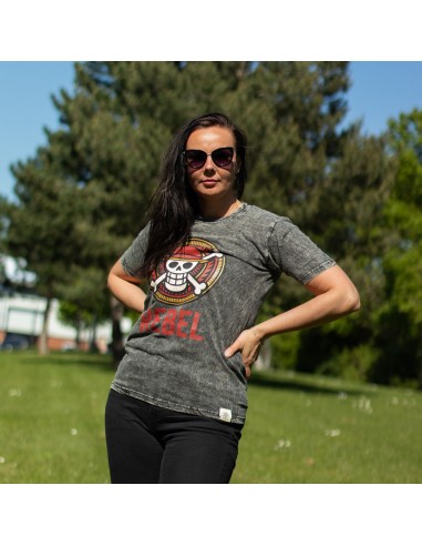 T-shirt en coton lavé pierre Nomad Sari - Rebel - Gris charbon - XL