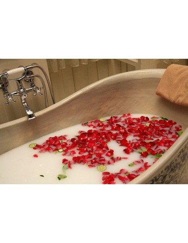 Ensemble de 3 fleurs en forme de savon en boîte de cœur - Roses lavande