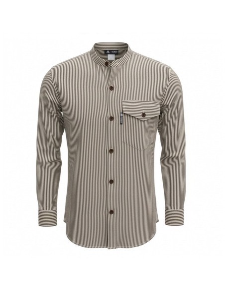 Chemise Nomad Sari Grandad - Gris pierre - XL