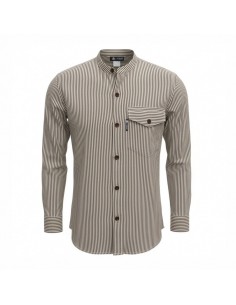 Chemise Grand-père Sari Nomade - Gris pierre - Large