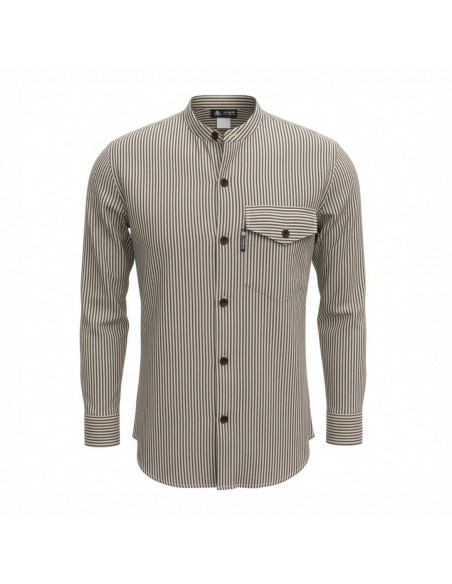 Chemise Grand-père Sari Nomade - Gris pierre - Large