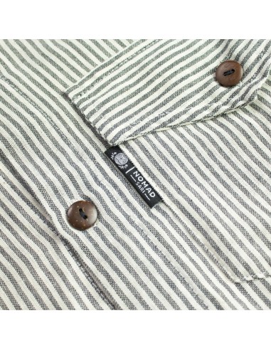 Chemise Grand-père Sari Nomade - Gris pierre - Large