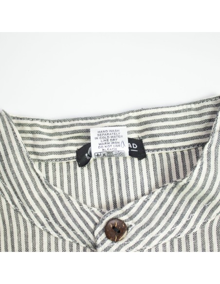 Chemise Grand-père Sari Nomade - Gris pierre - Large