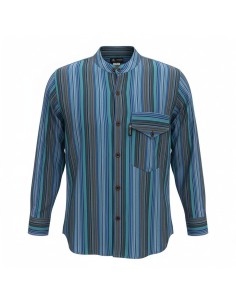 Chemise Nomad Sari Grandad - Turquoise - XL