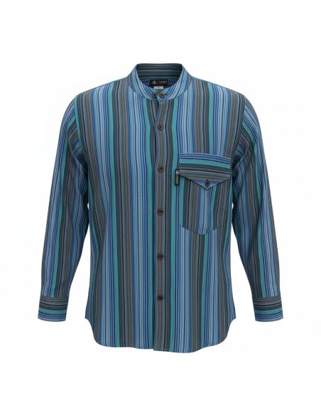 Chemise Nomad Sari Grandad - Turquoise - XL