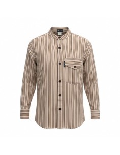 Chemise Grand-père Nomad Sari - Marron beige - Moyenne