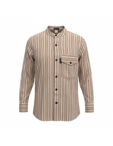 Chemise Grand-père Nomad Sari - Marron beige - Moyenne