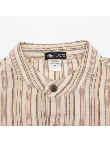 Chemise Grand-père Nomad Sari - Marron beige - Moyenne