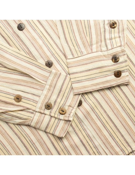 Chemise Grand-père Nomad Sari - Marron beige - Moyenne