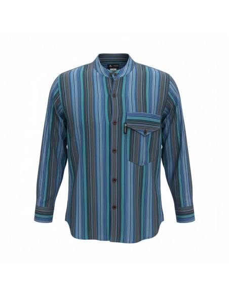Chemise Nomad Sari Grandad - Turquoise - Moyenne