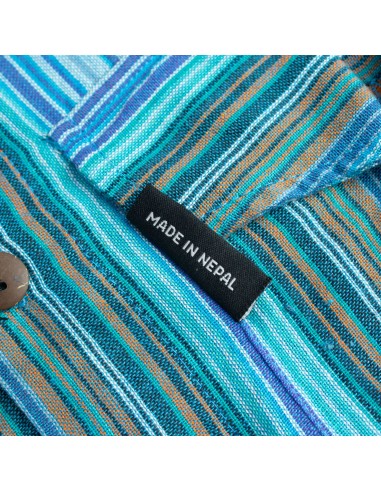 Chemise Nomad Sari Grandad - Turquoise - Moyenne