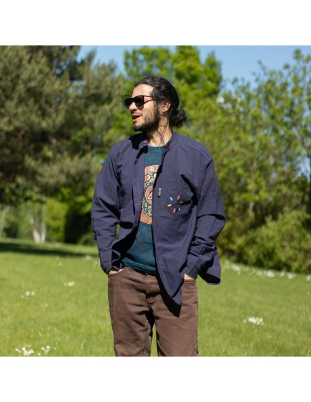 Chemise Nomad Sari Kathmandou - Indigo - XL
