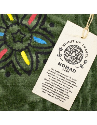 Chemise Nomad Sari Kathmandu - Vert forêt - Large