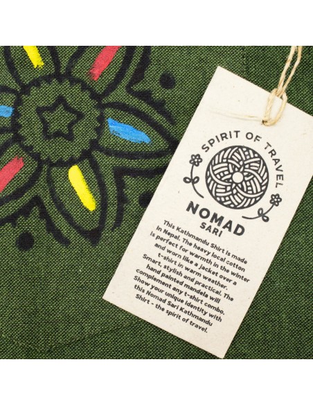Chemise Nomad Sari Kathmandu - Vert forêt - Large