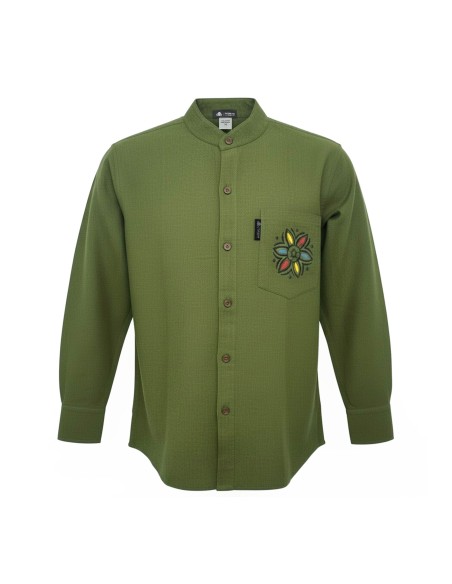 Chemise Nomad Sari Kathmandou - Vert forêt - Moyen