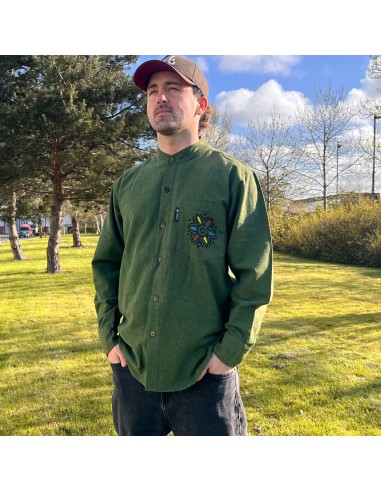 Chemise Nomad Sari Kathmandou - Vert forêt - Moyen