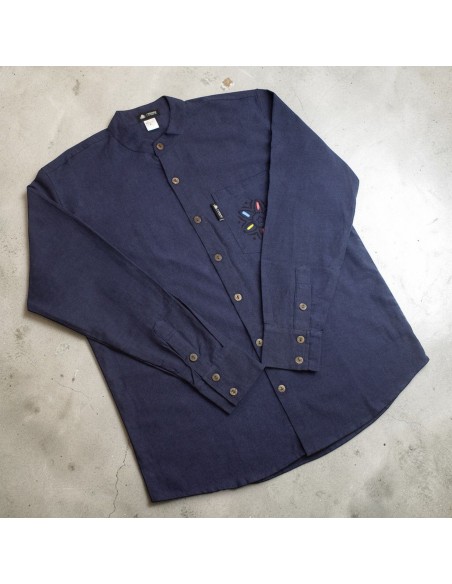 Chemise Nomad Sari Kathmandou - Indigo - Large