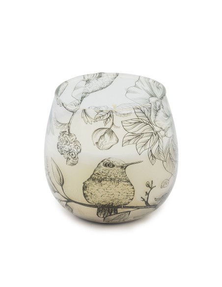 Bougies dans de petits bocaux en verre - dessinées par Llama