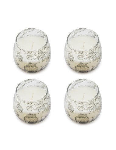 Bougies dans de petits bocaux en verre - dessinées par Llama