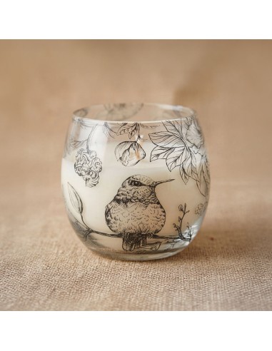 Bougies dans de petits bocaux en verre - dessinées par Llama
