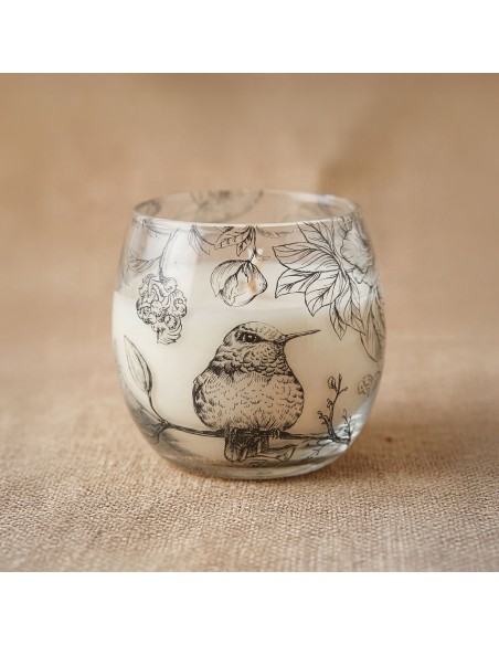 Bougies dans de petits bocaux en verre - dessinées par Llama