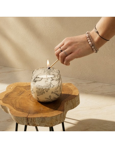 Bougies en pot en verre de taille moyenne - Tirées à la flamme