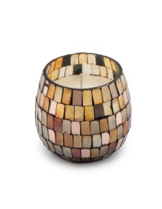 Bougies dans de petits bocaux en verre - Mosaïque d’ambre