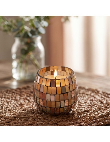 Bougies dans de petits bocaux en verre - Mosaïque d’ambre