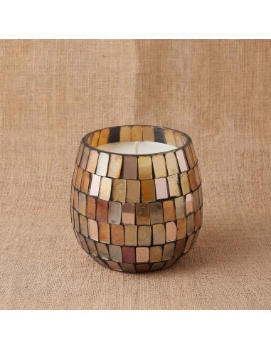 Bougies dans de petits bocaux en verre - Mosaïque d’ambre