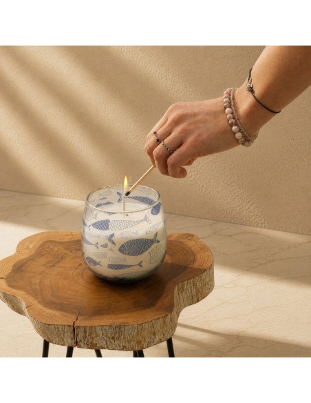 Bougies en pot en verre moyen - Seabreeze