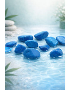 Howlite bleue pierre roulée grande – calme et communication