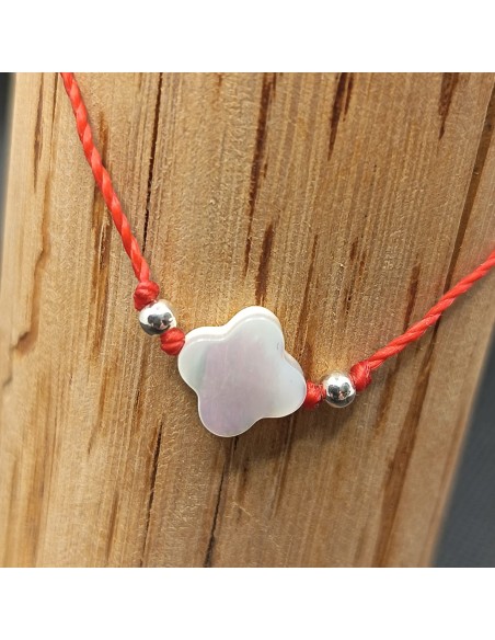 Bracelet Trèfle Nacre Blanche – Promesse