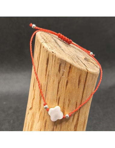 Bracelet Trèfle Nacre Blanche – Promesse