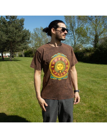 T-shirt Nomad Sari Zodiaque Marron M | Origine Zen