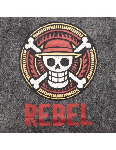 Nomad Sari Camiseta de algodÃ³n lavado a piedra - Rebel - CarbÃ³n - PequeÃ±o