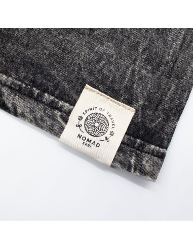 Nomad Sari Camiseta de algodÃ³n lavado a piedra - Rebel - CarbÃ³n - PequeÃ±o