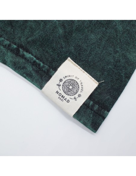 Nomad Sari Camiseta de algodÃ³n lavado a piedra - Ãrbol de la Vida - Verde - PequeÃ±o